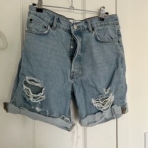 Reformation denim shorts (size 26)